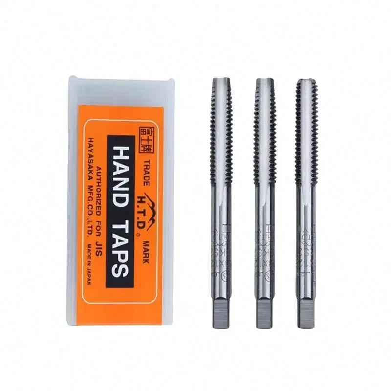 TEBAK 3pcs Straight Flutes HSS Internal Thread Cutting Machine Tap Wholesale Straight Flute Tap M3-M20 1/8 1/4 3/8 3/4