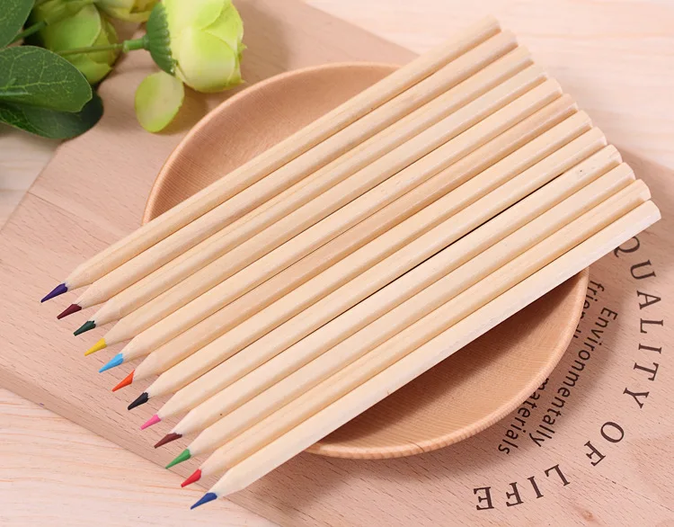 Color Pencil 12 Pack Mixed Non-Soluble Erasable Professional Students Oily Lead Sketch Painting Set Barrel Wholesale_voghion.com