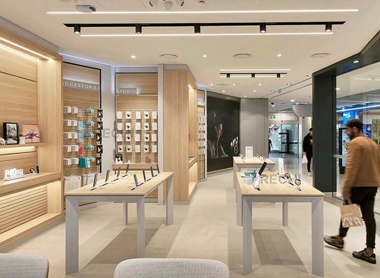 Rechi Mobile Phone Shop Decoration Design Wall Phone Accessory Showcase
