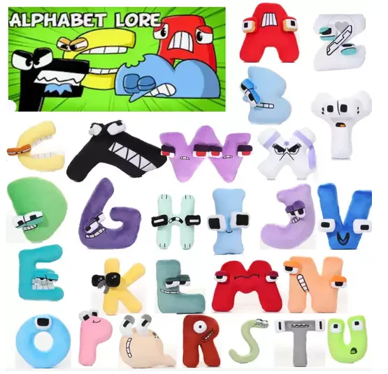 8 Piezas De Alphabet Lore Pelúcia Brinquedo Present A B C D
