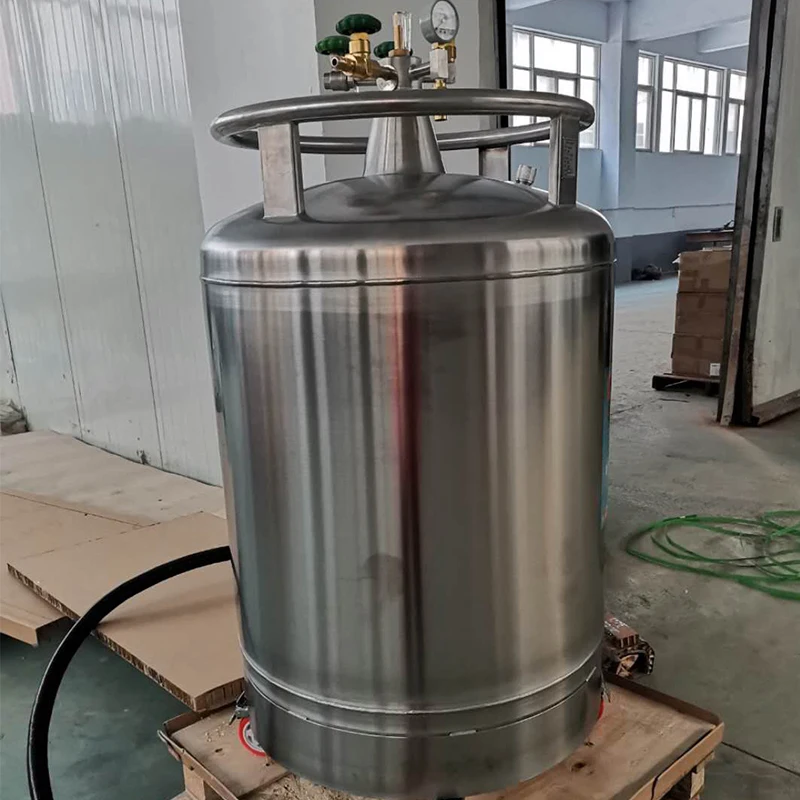 Competitive Price 30L YDZ Cryogenic Mobile Liquid Nitrogen Storage Tank For Cryosauna Chamber
