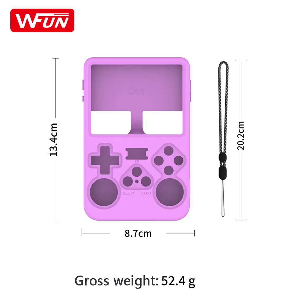 Housse En Silicone Protectrice Pour Console R36S - Antichoc, Antidérapante, Avec Lanière - Couleur Bleu