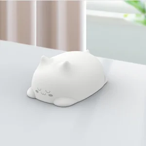 New Battery Silicone Tapping Night Light Silicone Cute Sleeping Light with RGB for Kids