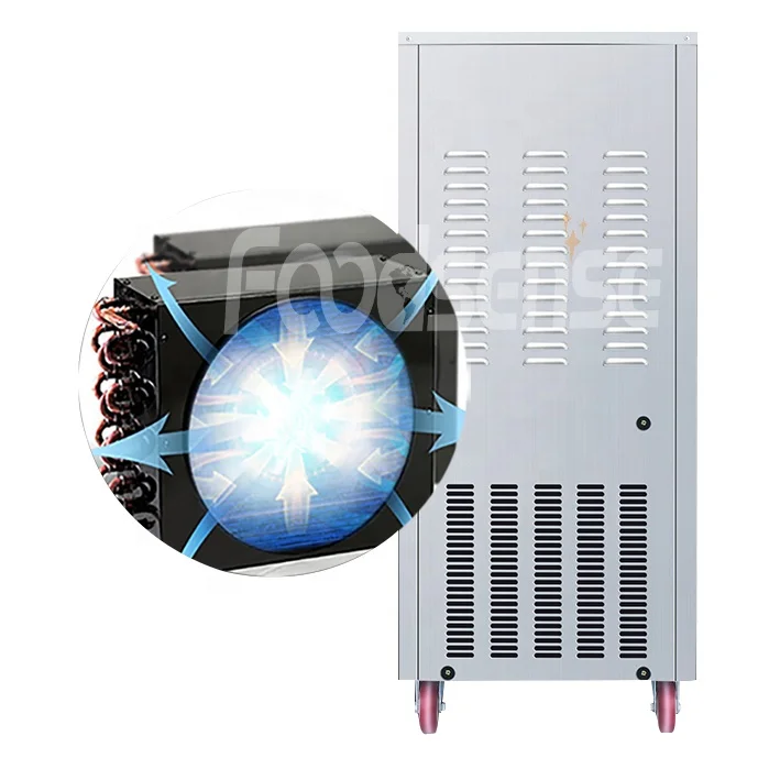 Лучшие продажи морозильная камера Для Мороженного Машина 3-вкус Йогуртница 24L/ч агрегат для производства мягкого мороженого автоматы легких