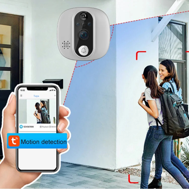 Digital Viewer Phone Intercom for Home Security Deaf Doorbell Light  Door Camera