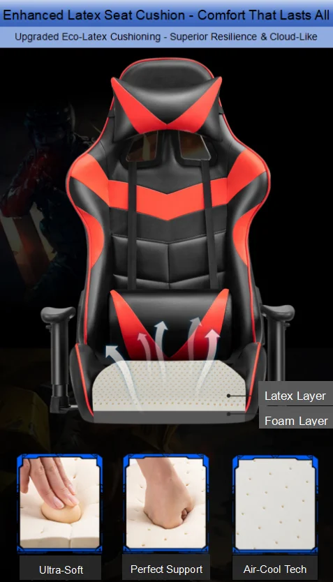 product hot selling low price quality luxury synthetic leather adjustable swivel ergonomic gaming chair for gaming-8