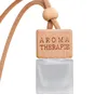 (frosted square) with label - empty bottle pendant