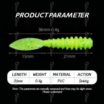 3.6mm 0.4g 10pc/bag Wobblers Mini Ocean Rock Fishing Soft Lures Rubber Soft Baits Soft Worm Artificial Baits Bass Silicone Fish – Soft Lure – view 3