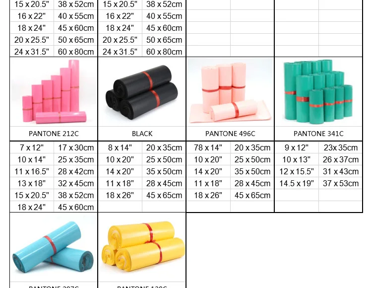 Wholesale Color Selfsealing Plastic Mail Package Shipping Envelope Bag