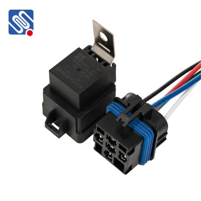 Meishuo MAH3-S-112-C-5 Heavy Duty 40Amp 5-Pin 12V DC Waterproof Auto Relay Miniature Size 10cm Harness Set Car Automotive