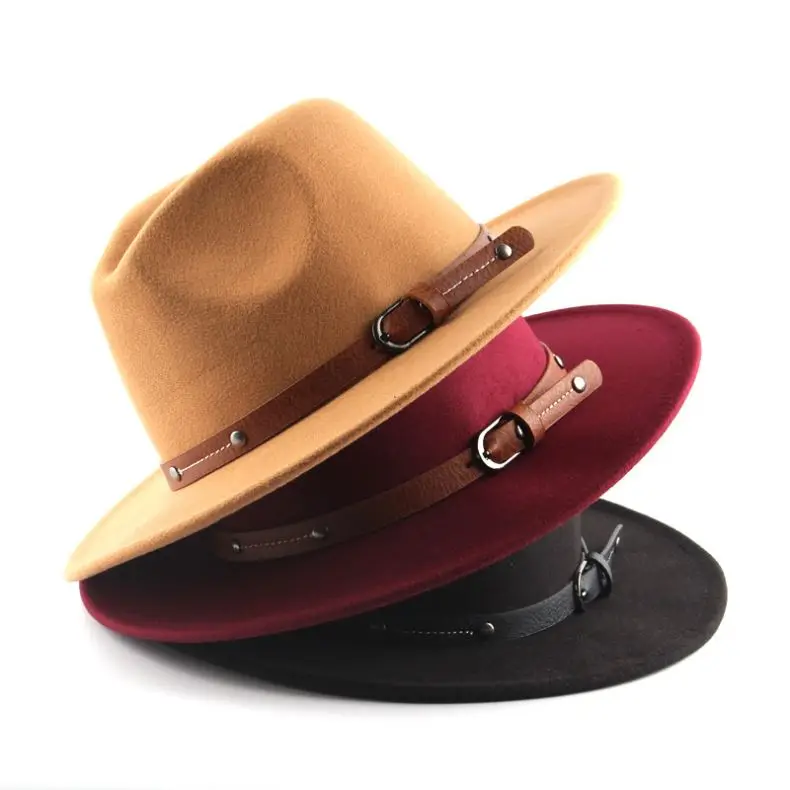 2022 Sombrero Fedora Negro Custom Logo 