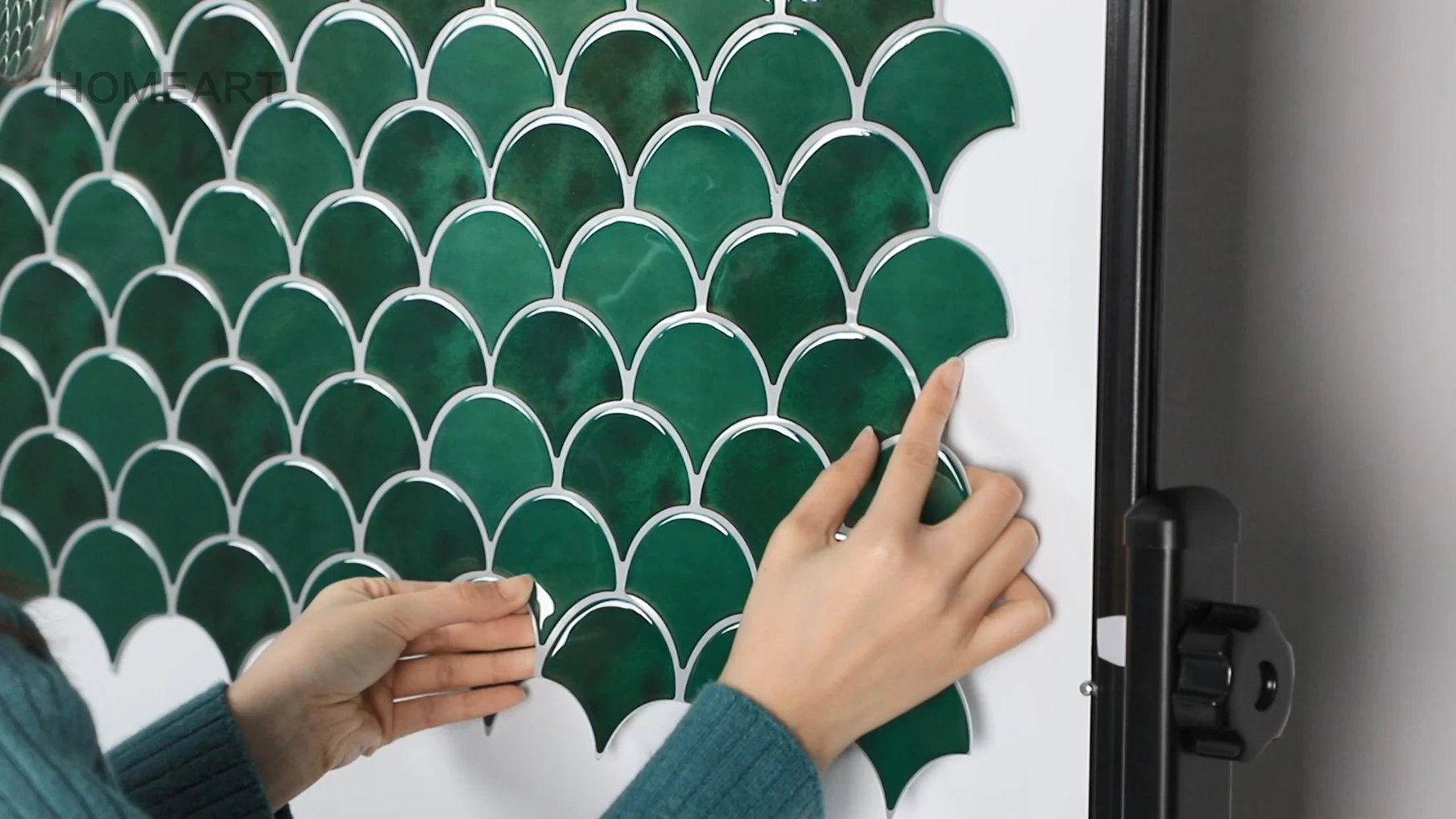 Peel And Stick Backsplash Fish Scale Tile,Thicker Design Removable