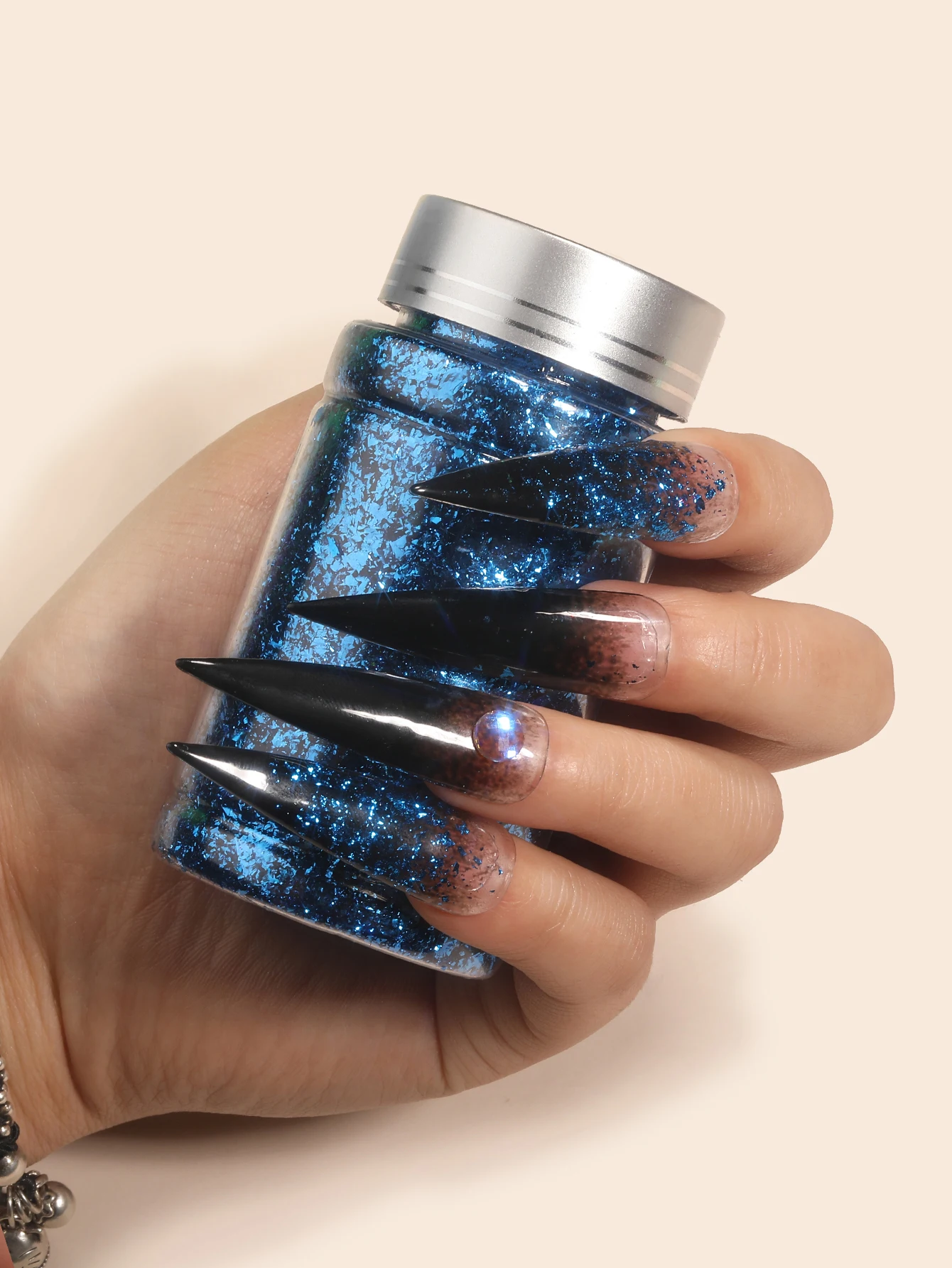 blue acrylic nails designs 2022