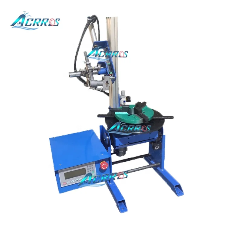 Automatic Rotating Welding Turntable 2 Axis Welding Positioner 100Kg With Torch Holder Chuck