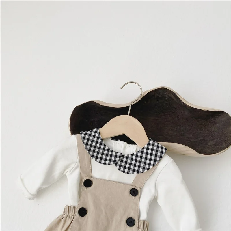 Q2-baby 5026 Toddler Shirt Suspender Trousers Baby Two Piece Cotton Longsleeves Sets