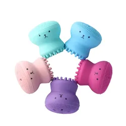 Силиконовая щетка-Осьминог для очистки лица, пилинг, массажер для лица, щетка для мытья, инструмент для ухода за кожей