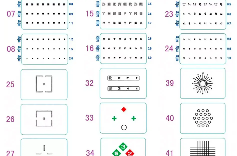 Vc-3 Screen Tv Set Available Vision Chart Panel Led Visual Acuity Testing Chart 19 Inch Eye Vision