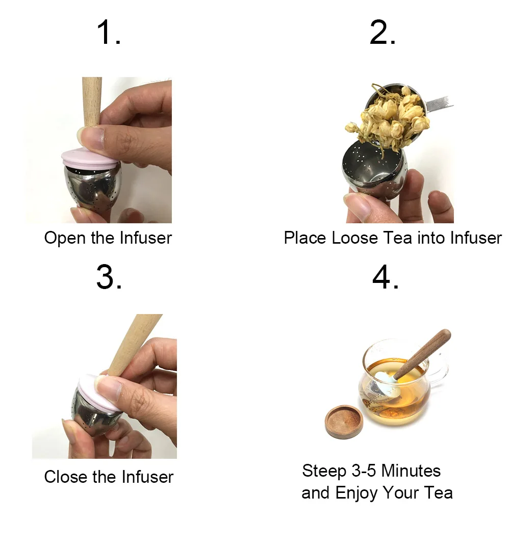 New Arrival Fine Holes Stainless Steel Loose Leaf Tea Infuser With