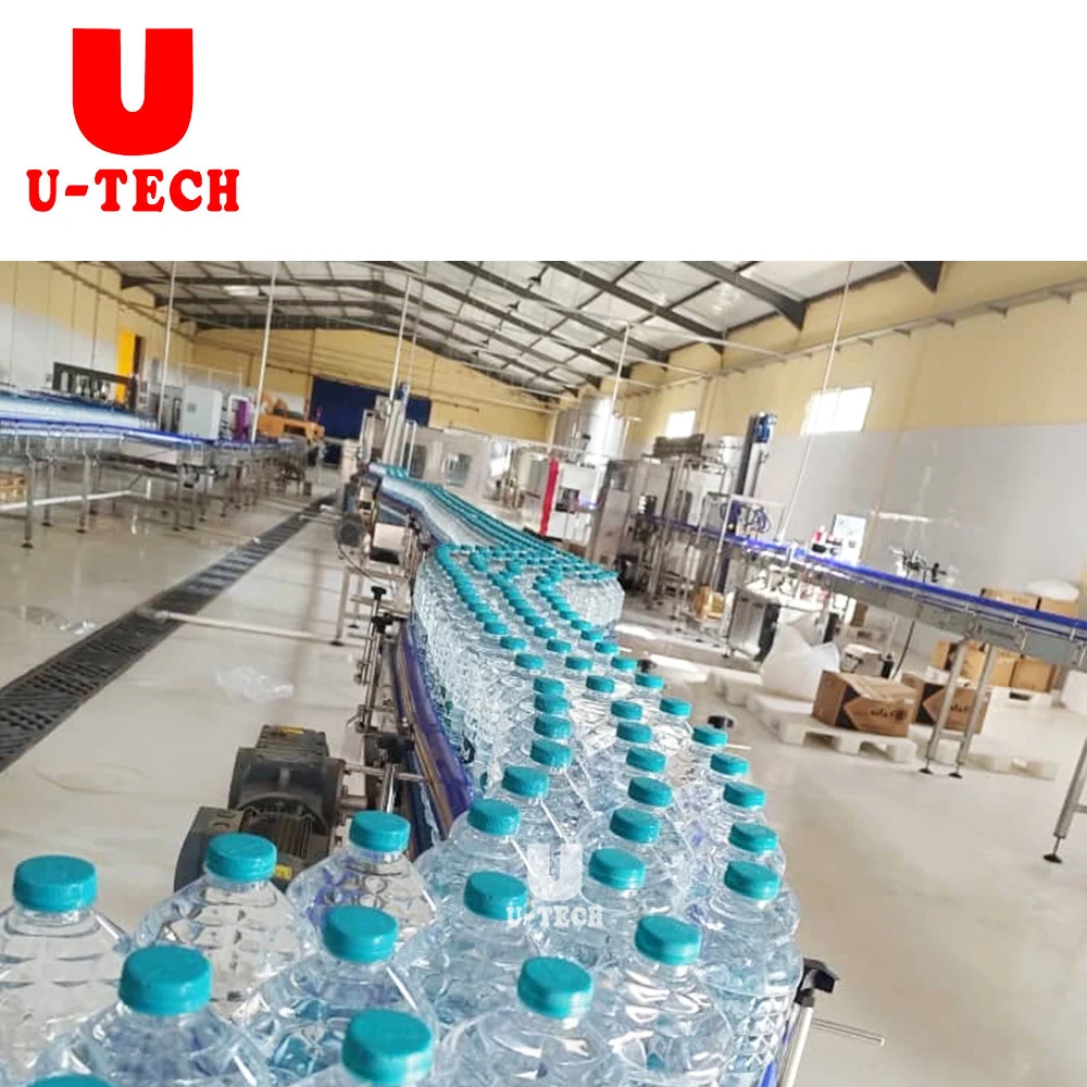 500ML Full Automatic 3 in1 table pure mineral bottle water filling capping machine plant production line