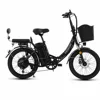 Bicicleta de viaje plegable de 20 pulgadas negra