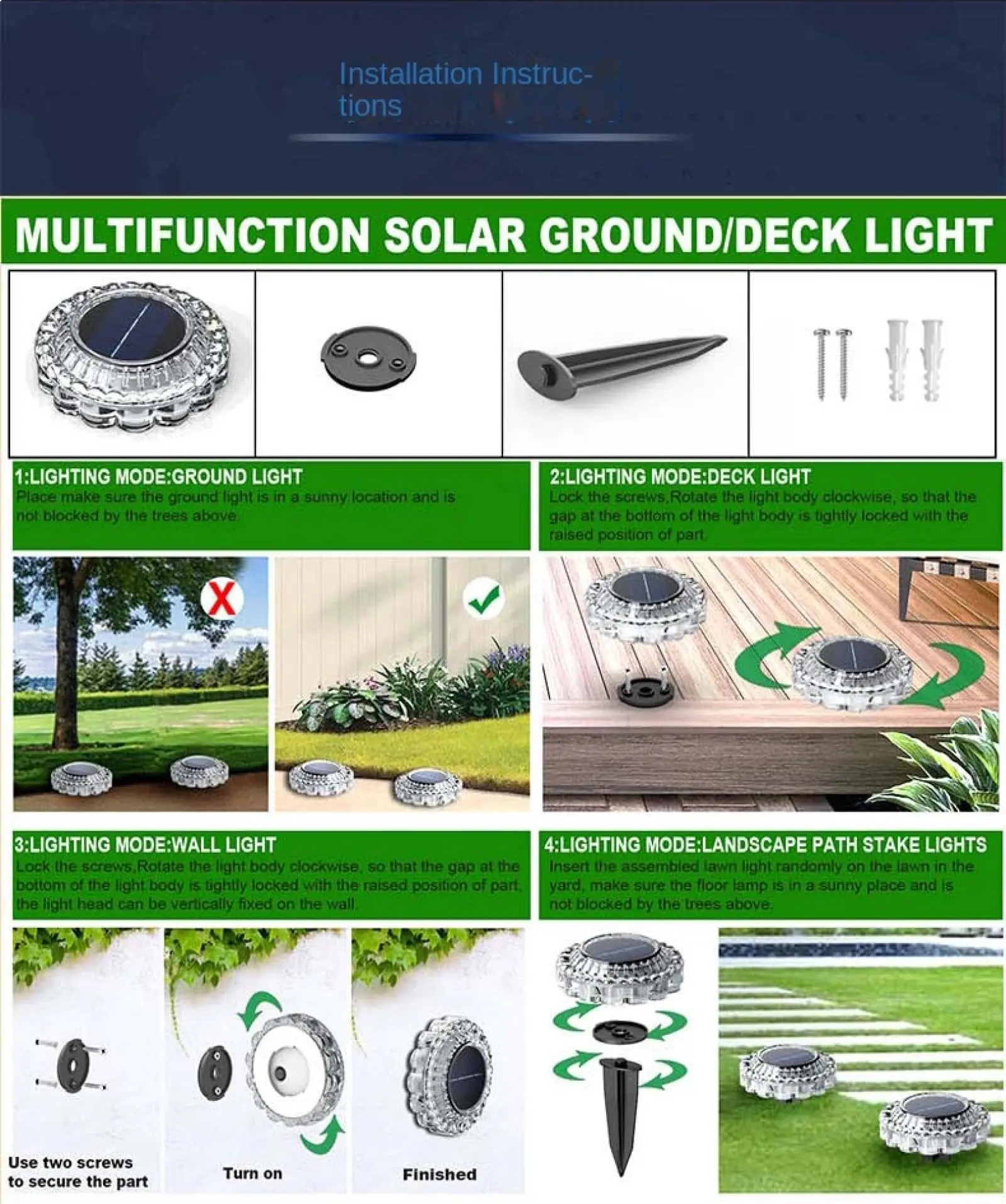 New Design 14 LED Disc Ground Landscape Path Garden Waterproof Solar Light  Disk Under Ground Lamp Outdoor Lawn Light supplier