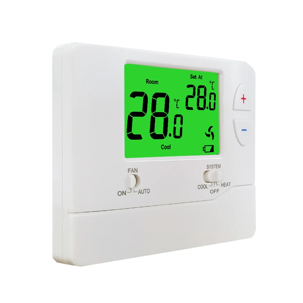 24V Non Programmable Digital Heat Pump Thermostat with NTC Sensor