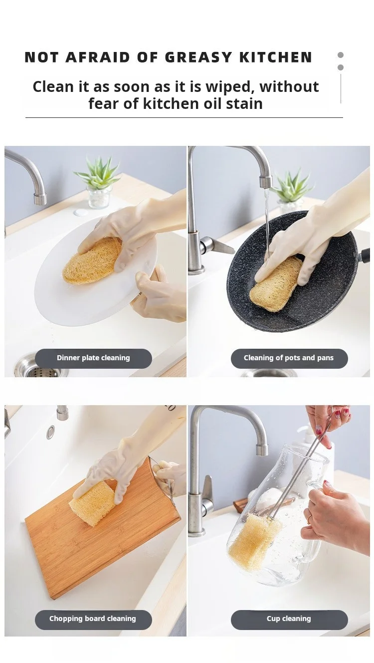 Natural Luffa Dish Washing Cloth Sponge Loofah Scrub Pad Dish Pot Easy ...