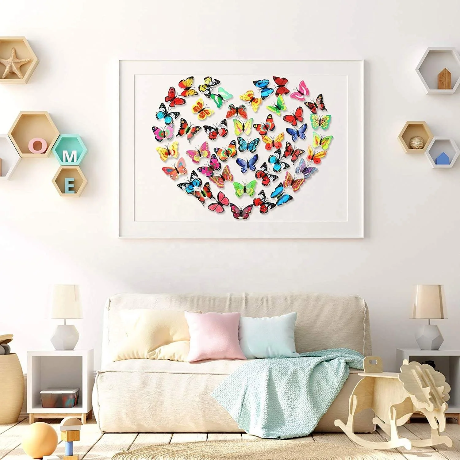 20 STÜCKE LED Schmetterlings-Wandaufkleber – 3D Leuchtende Deko-Nachtlichter Für Schlafzimmer, Wohnzimmer & Partys, Zufällige Farben, Mit Schalter & Batteriebetrieb