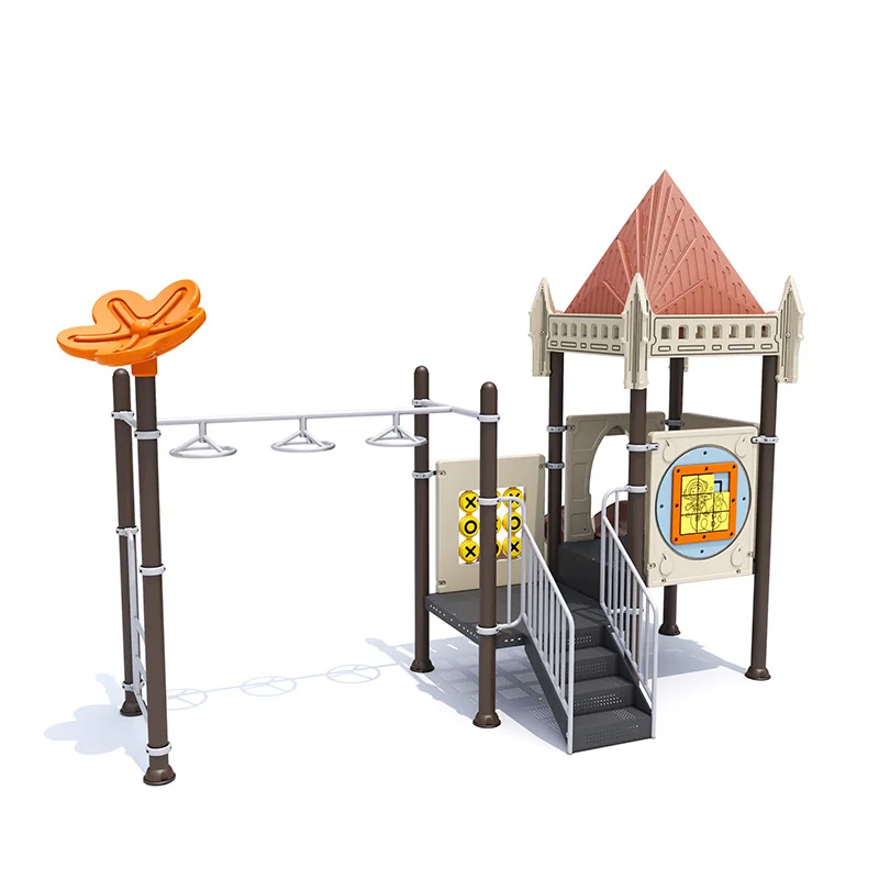 Feelkids ALITA-NC24010 2-in-1 High-Capacity Plastic Slide Heavy-Duty Galvanized Steel Kids Outdoor Amusement Equipment factory