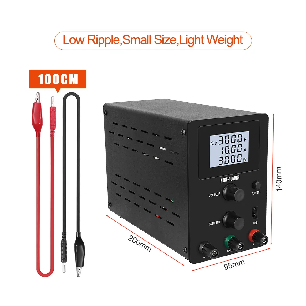 SPS 3010 LCD Four Digital Display USB Adjustable Switching 30V 10A Laboratory Variable DC Power Supply
