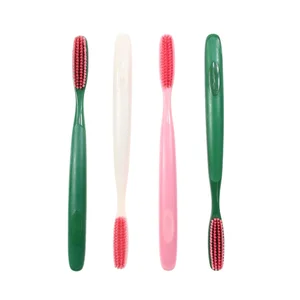 Wholesale Long Brush Head Toothbrush for Adults pink and Green Novelty Combination New Tooth Brush Personalized
