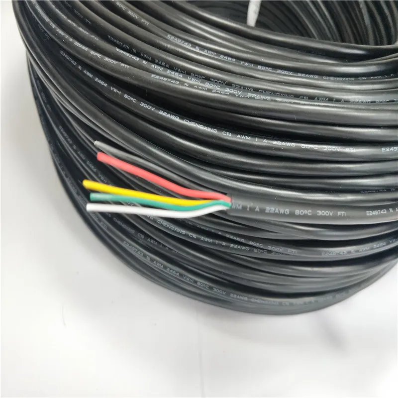 Changlang UL2464 22awg 4 core cable pvc insulated cable wire 300V
