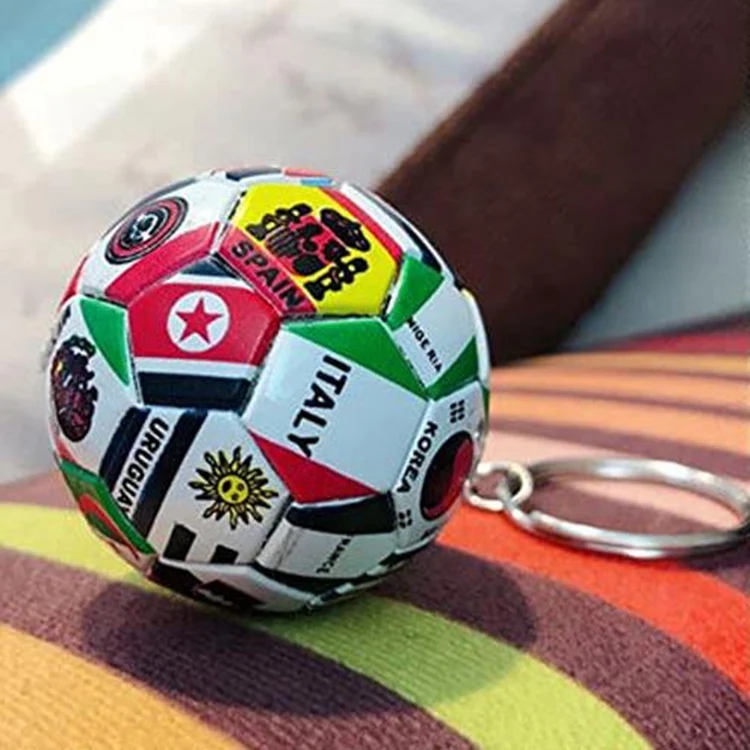 2022 Qatar Cheap Hot Sale Soccer Key Ring Metal Car Keyholder Football