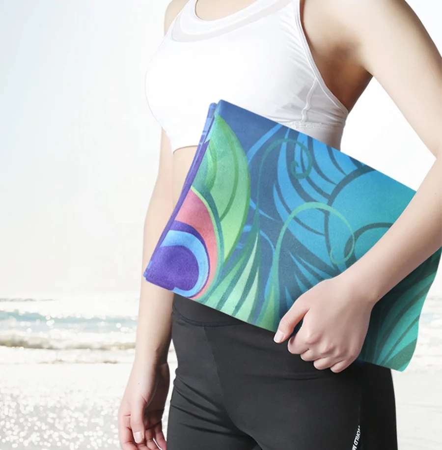 Новый дизайн, тонкий коврик для упражнений на открытом воздухе, легкий натуральный каучук, замшевый Коврик для йоги из микрофибры, складной Дорожный Коврик для йоги