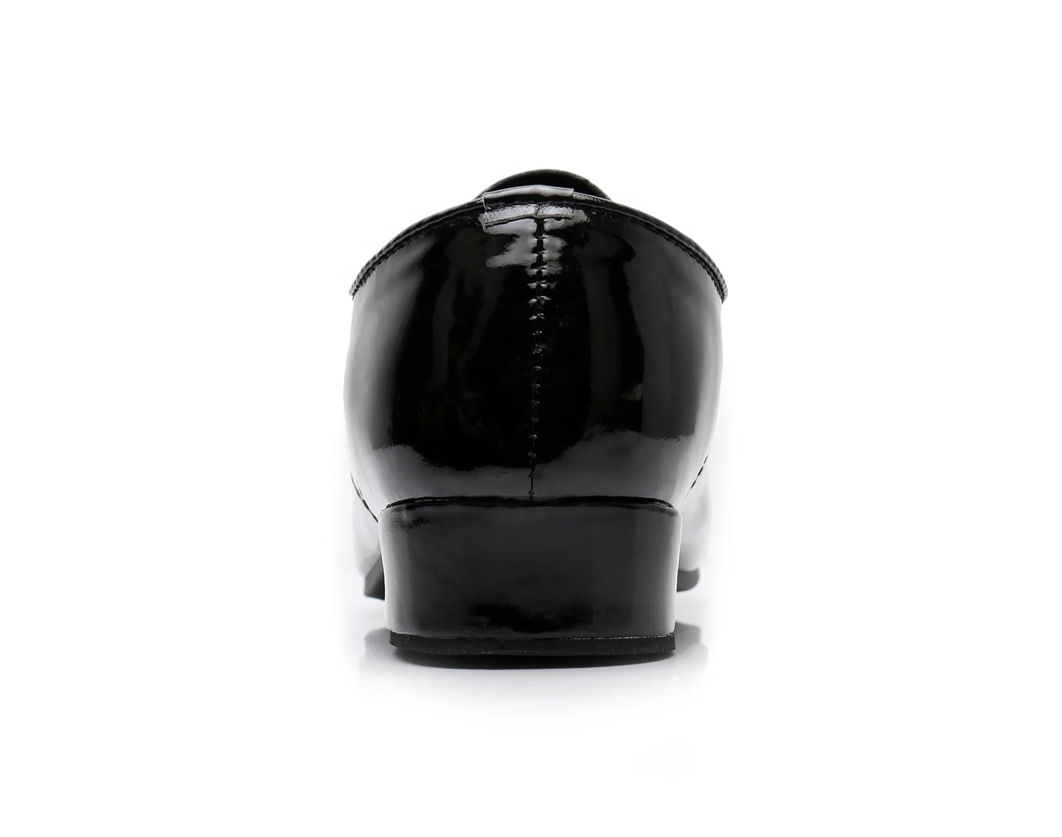 Мужские черные танцевальные туфли DY02 из ПУ кожи, туфли на низком каблуке для танго