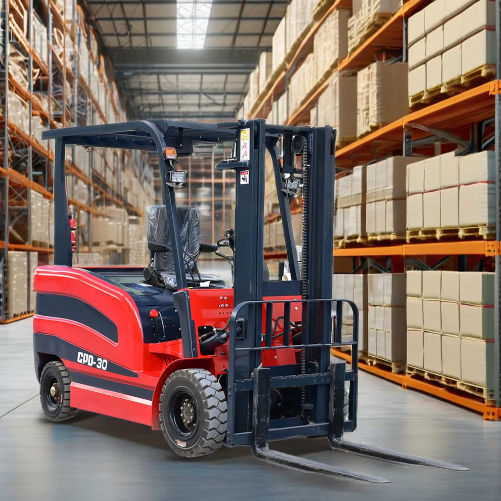 Трајан електрични вилињак са оловно-киселинском батеријом, спецификације вилица 1070x100mm, намењен радњама за поправку машине и складиштење терета