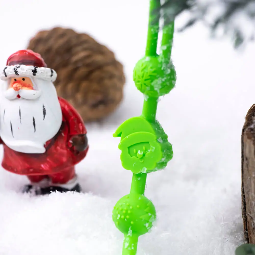 Рождественский подарок Санта-Клауса эластичный силиконовый ремешок зажим для соски цепочка