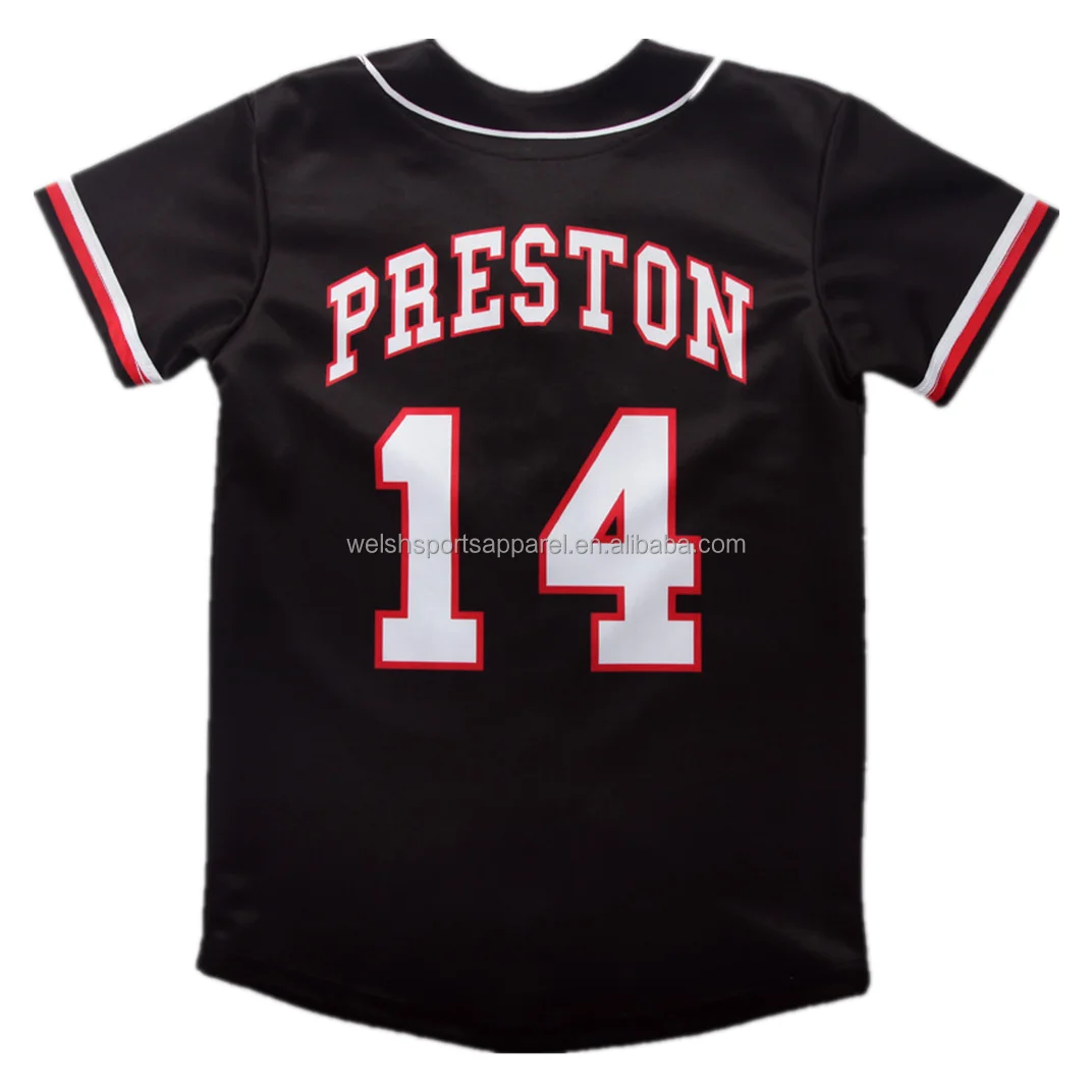 Source Vintage black baseball jersey with red lining wholesale on  m.