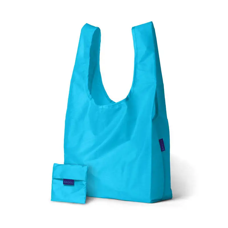 Custom Eco-friendly Carry Packaging Reusable Portable Polyester Tote Foldable Recycle Shopping Grocery Reusable Bag