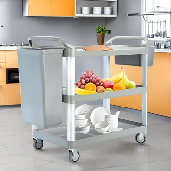 Daosheng China Factory 3 Tier Design Food Trolley Cart And Cleaning Tools And Service Cart And Trolley Cart