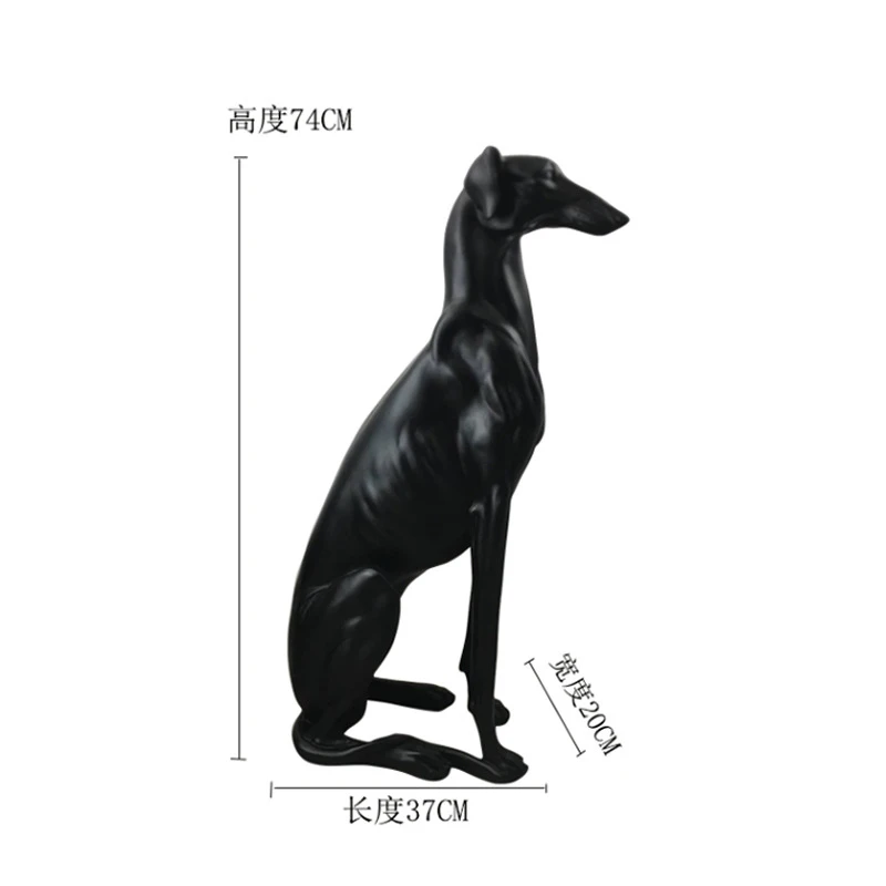 Custom Large Life Size Hound Bulldog Sculpture Doberman Figurine Home Garden Decoration Floor Ornament Greyhound Dog Statue