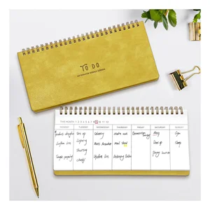 High Quality Office Desk Planners 2026 Calendar Luxury Business Gift Set Customized logo Meeting Notebook Work Agenda with Pen