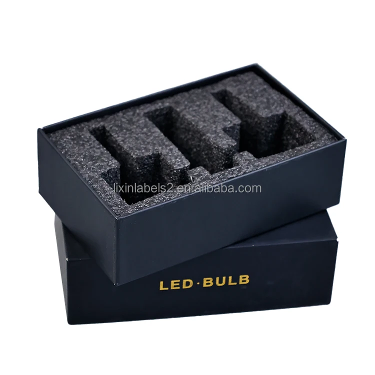 Luxury Logo Printed Matt Black Gift Box Custom Kraft Cardboard With Lid ...
