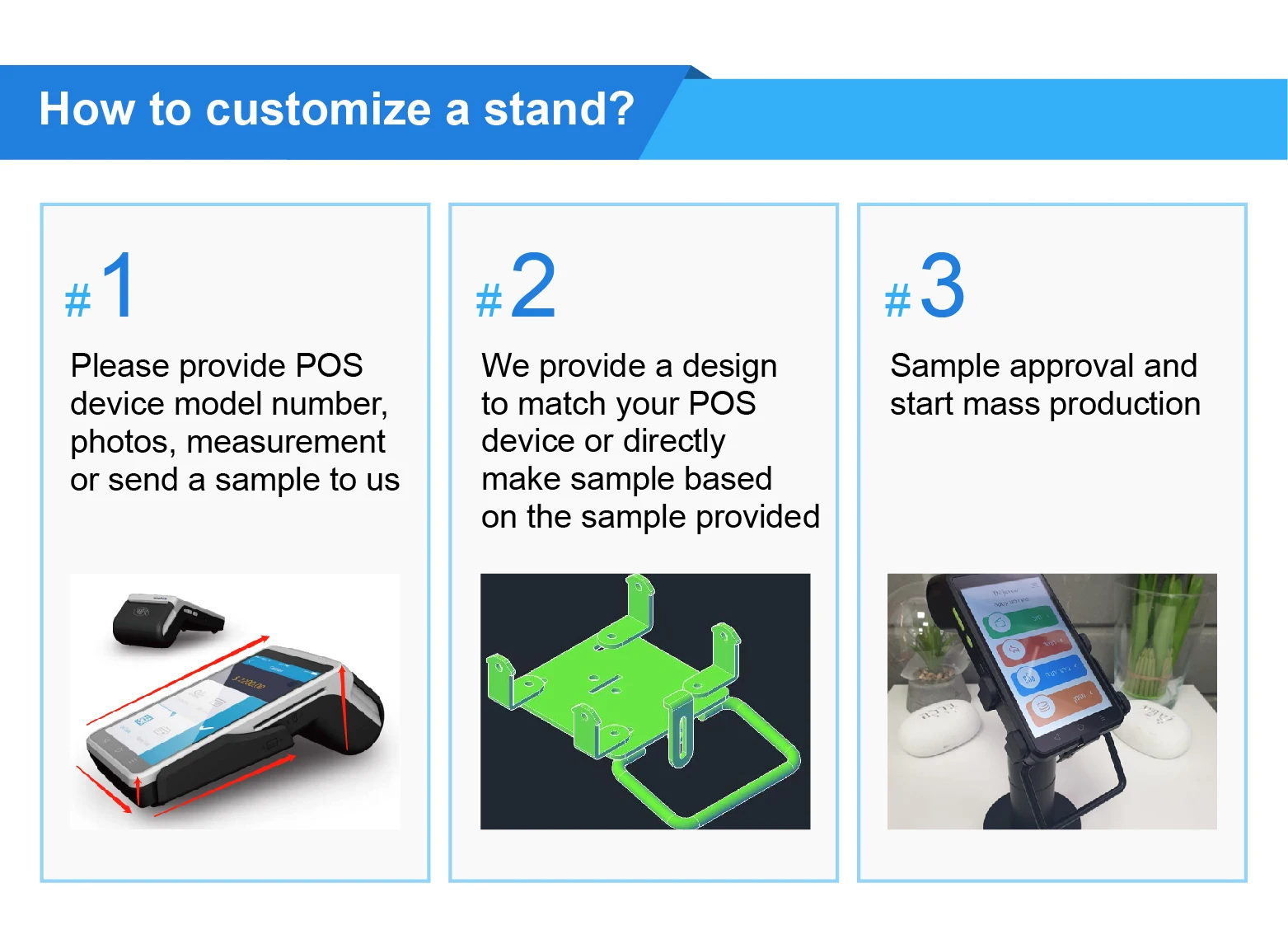 Popular Design Free Adjustable Pos Terminal Credit Card Holder 270