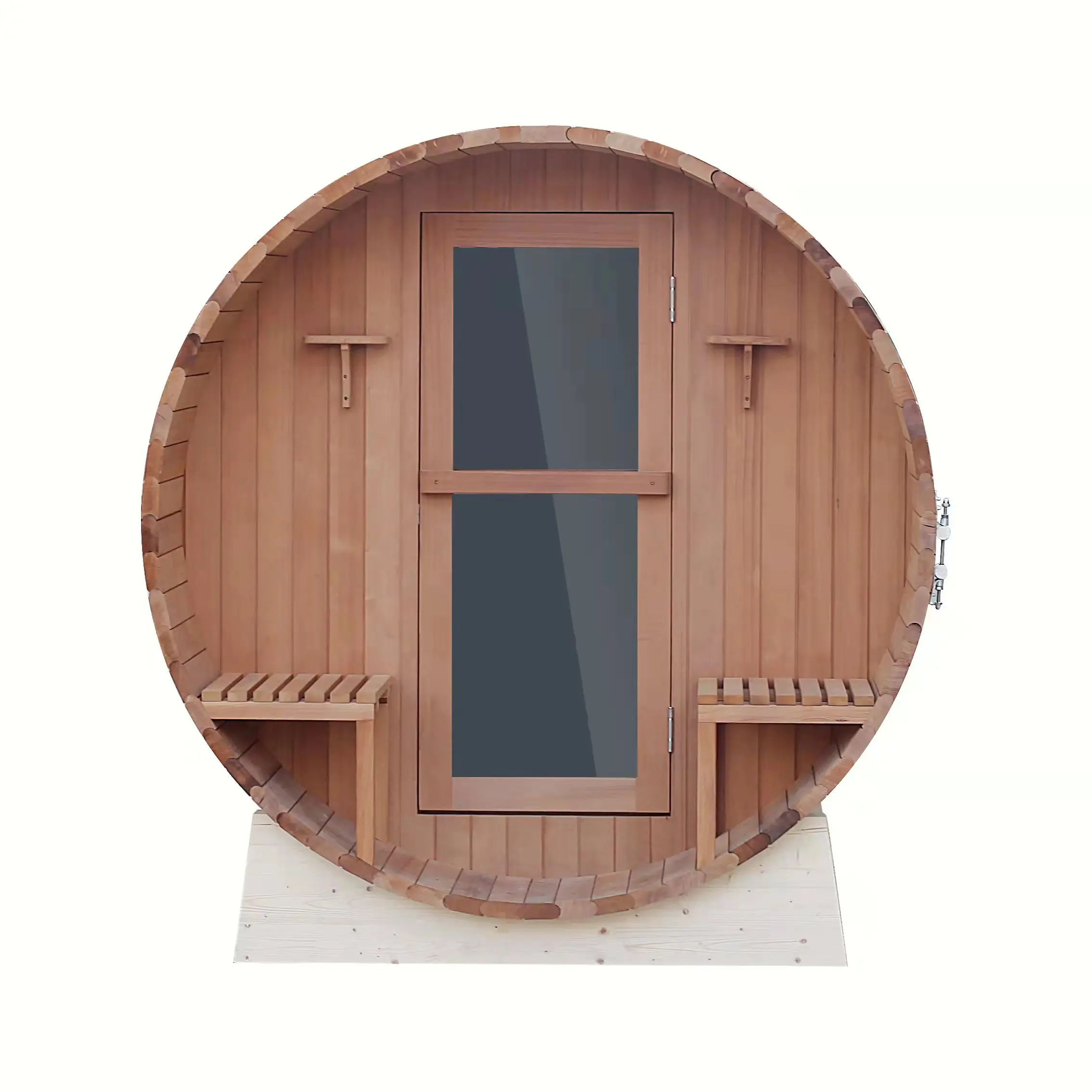 Canadian Red Cedar Outdoor Barrel Steam Traditional Sauna Room European ...