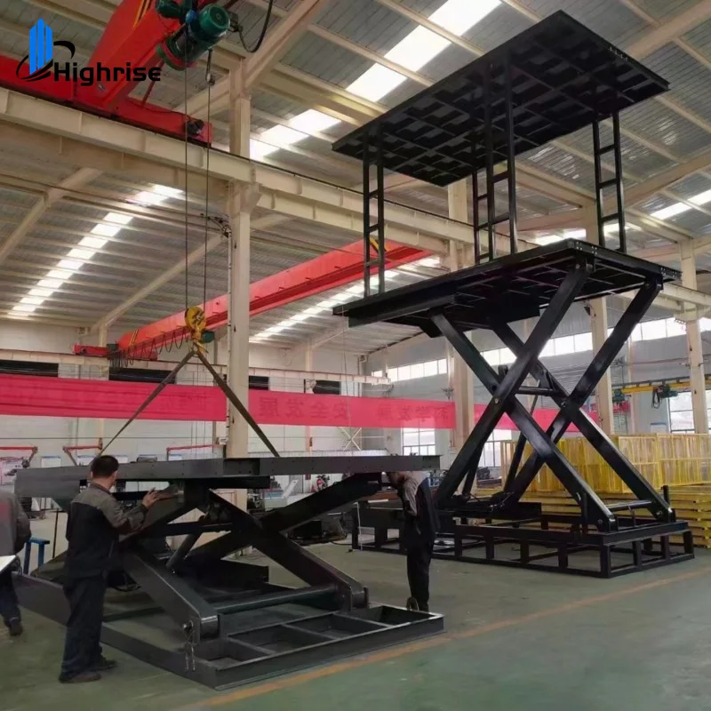 3500kg Car Lift - in Ground Full Rise Scissor Lift Platform