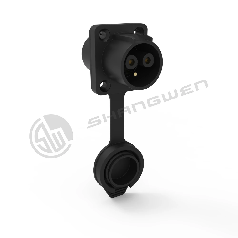 Black IP65 Powercon Connector 3-Pin Waterproof Outdoor Aviation Plug with Female Socket IP67 Large Current Charge Connector