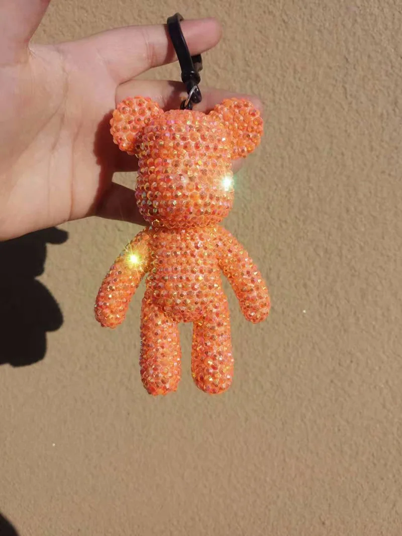 Popular DIY Key Chain Smart Bear Keychain Rhinestone Handmade Diamond Painting Key Chains
