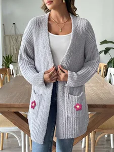 Women's Clothing Manufacturer Batch Women's Lace Decoration Casual Cardigan Sweater Coat Women's Sweater