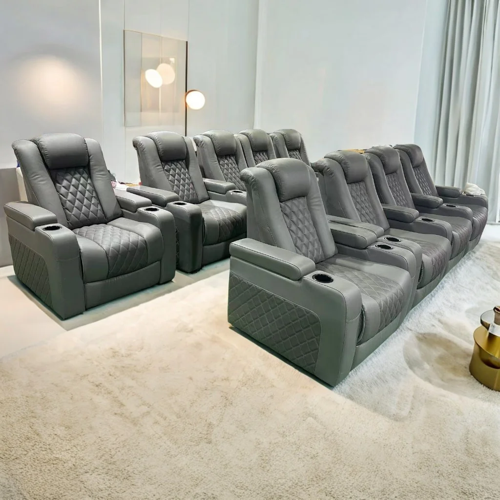 Auditorium Cinema Seats Luxury Electric Recliner Sofa